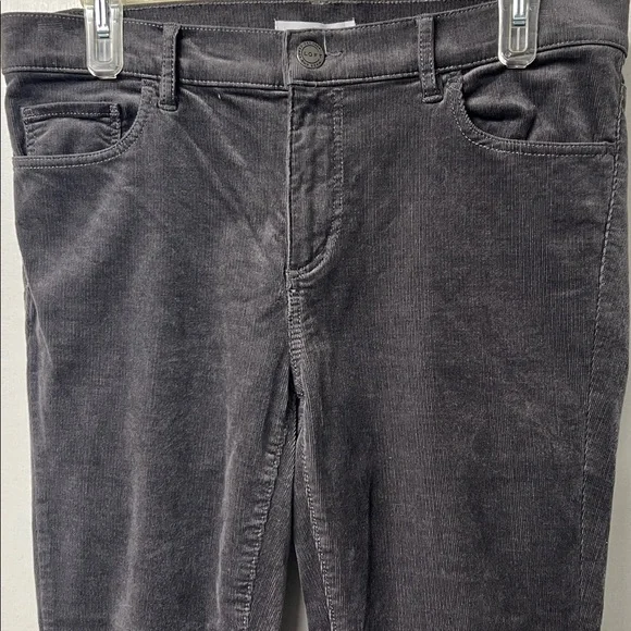 LOFT Charcoal Corduroy Modern Skinny Trousers - Picture 3 of 6